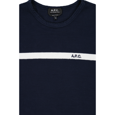 A.P.C. Navy Men's Tshirt Size M