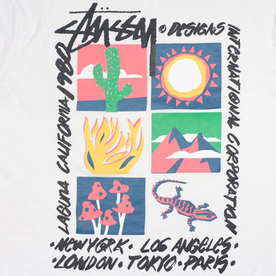 Stussy Long Sleeve Tee / Size M / Mens / White / Cotton