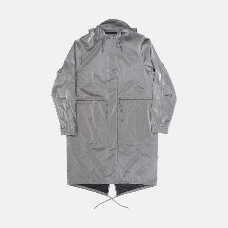 Rains String W Parka Jacket / Size XL / Mens / Grey / Polyurethane