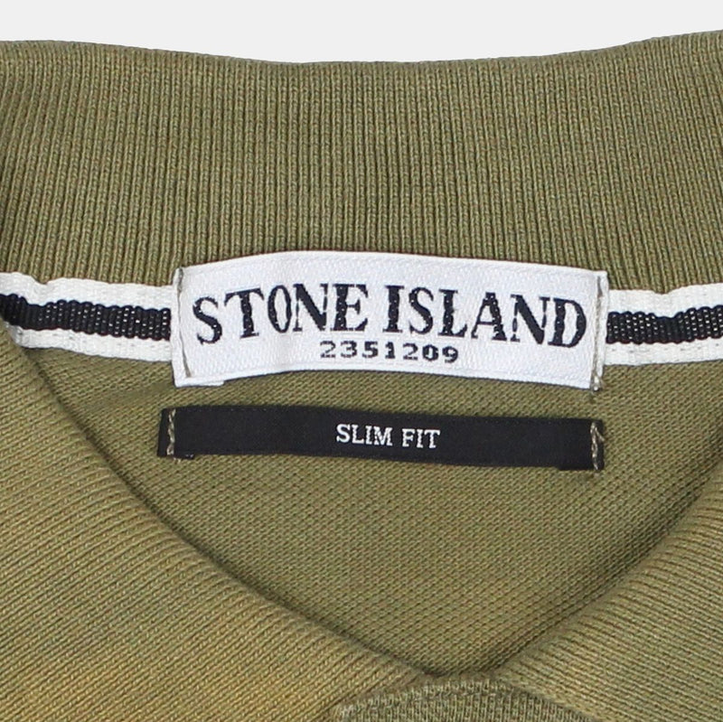 Stone Island Polo / Size M / Mens / Green / Cotton