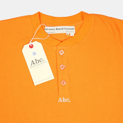 ABC Waffle Crewneck / Size XL / Mens / Orange / Cotton