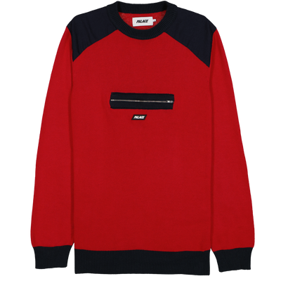 Palace Red Quart Zip Knit Size Large / Size L / Mens / Red / RRP £118.00