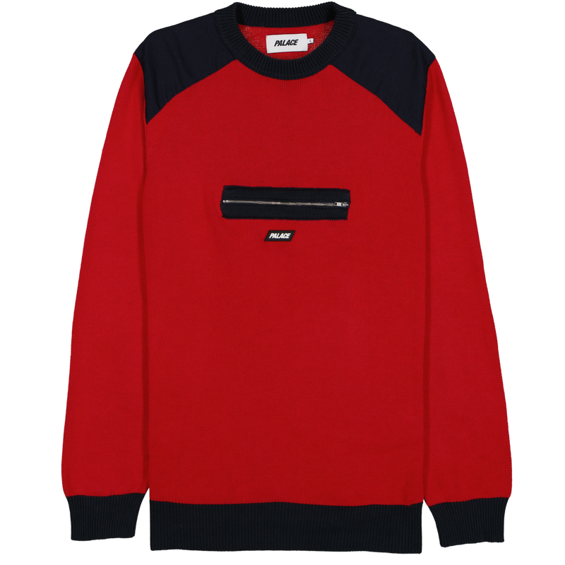 Palace Red Quart Zip Knit Size Large / Size L / Mens / Red / RRP £118.00