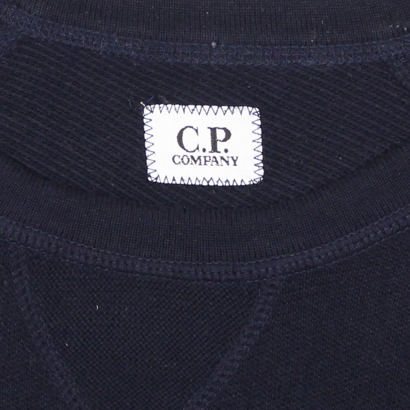 C.P. Company Navy Logo Knit Jumper Size Large  / Size L / Mens / Blue / Cot...