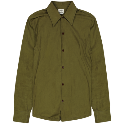 ACNE STUDIOS Green Button-Up Shirt Size Extra Large / Size XL / Mens / Gree...