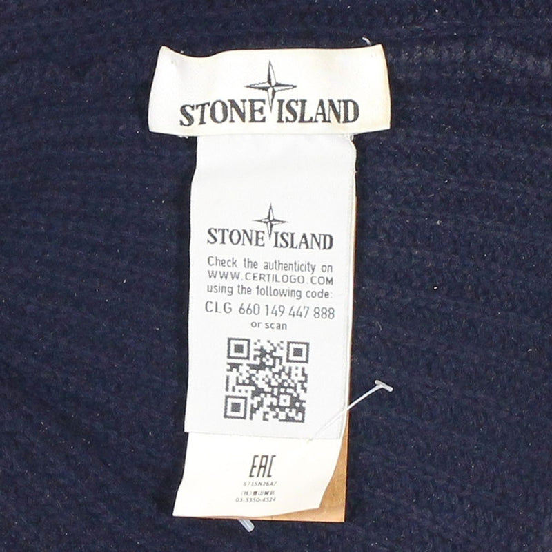 Stone Island Beanie / Size One Size / Mens / Blue / Wool