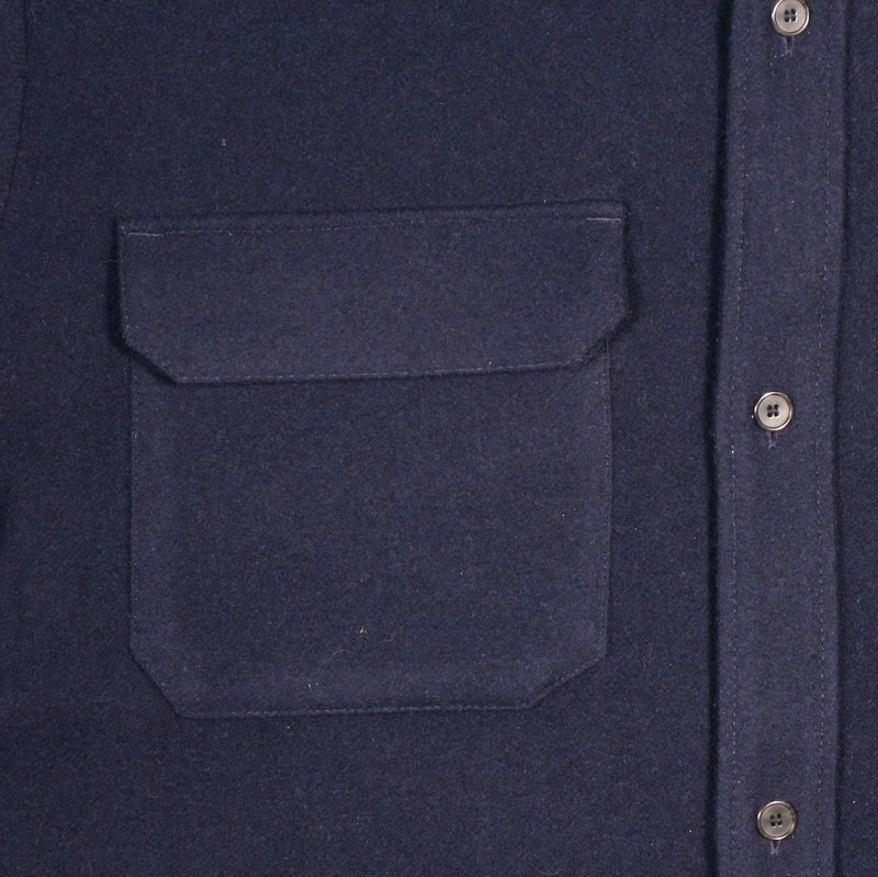 APC Button-Up Shie / Size 2XL / Mens / Blue / Wool