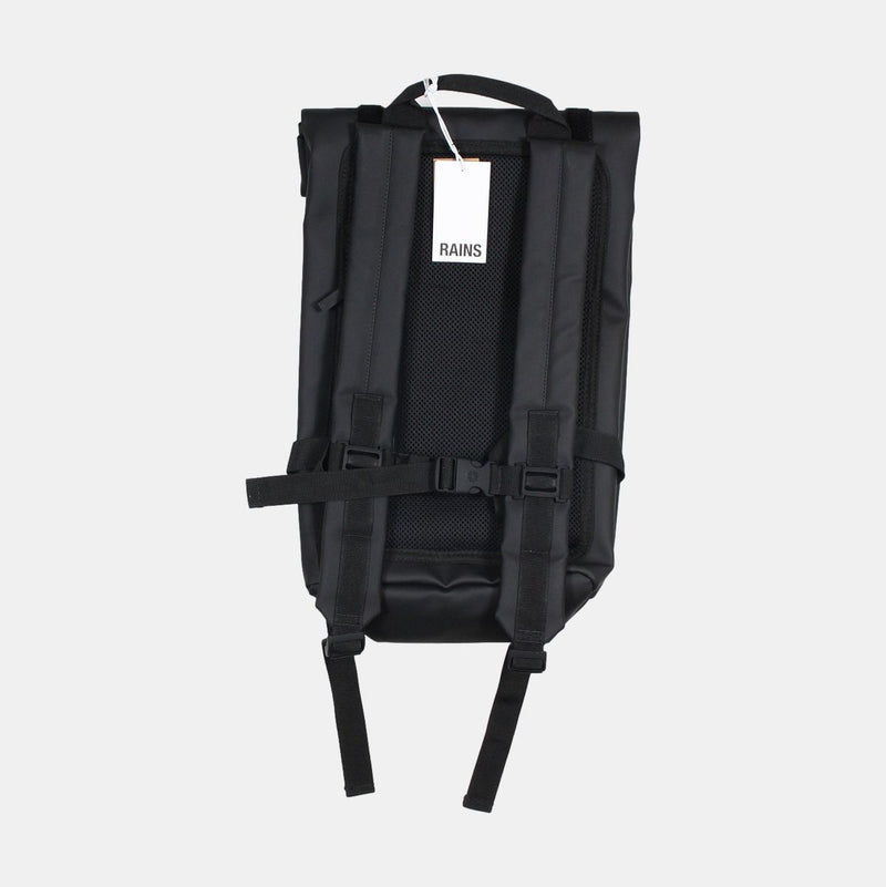 Rains Rolltop Backpack / Size Medium / Mens / Black / Polyester