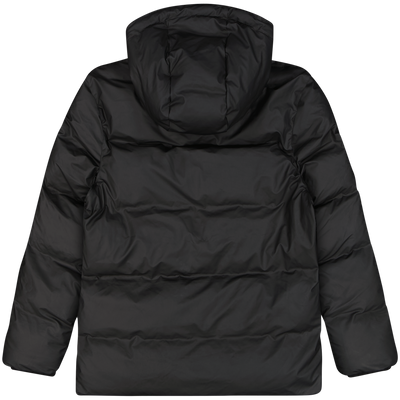 Rains Black Puffer Jacket Waterproof Coat Size XS Extra Small / Size XS / M...