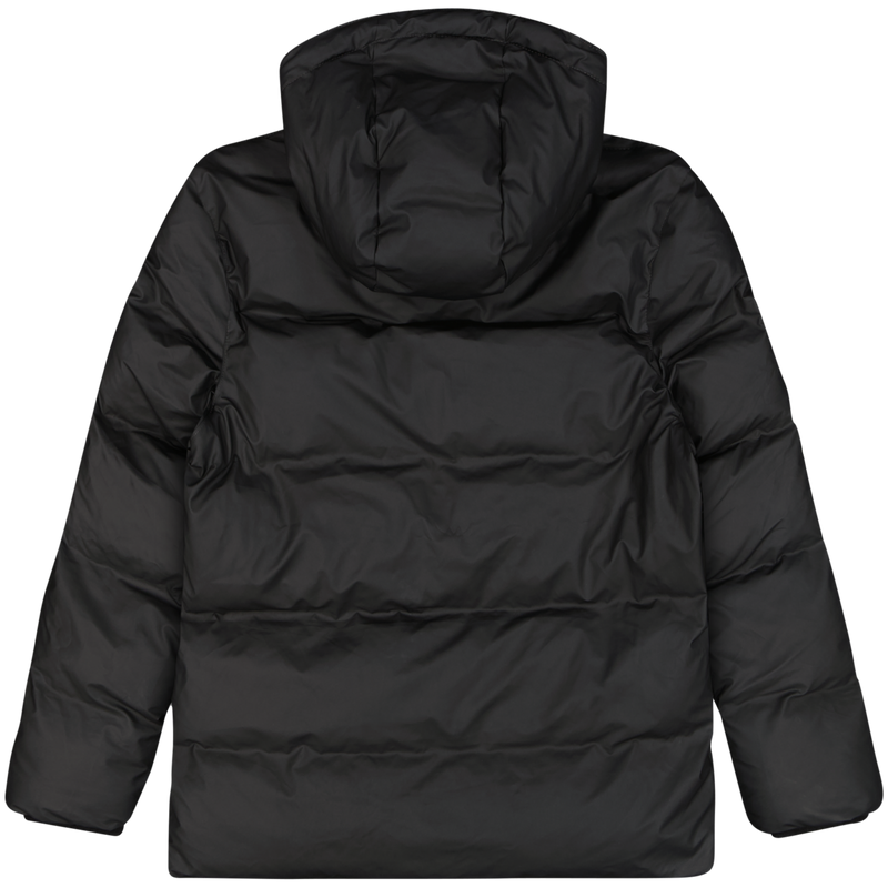 Rains Black Puffer Jacket Waterproof Coat Size XS Extra Small / Size XS / M...