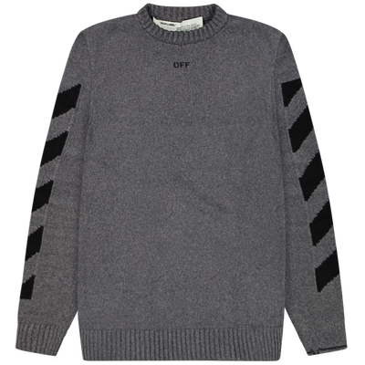 Off White Grey Diag Knit Sweater Size Extra Small / Size XS / Mens / Grey /...