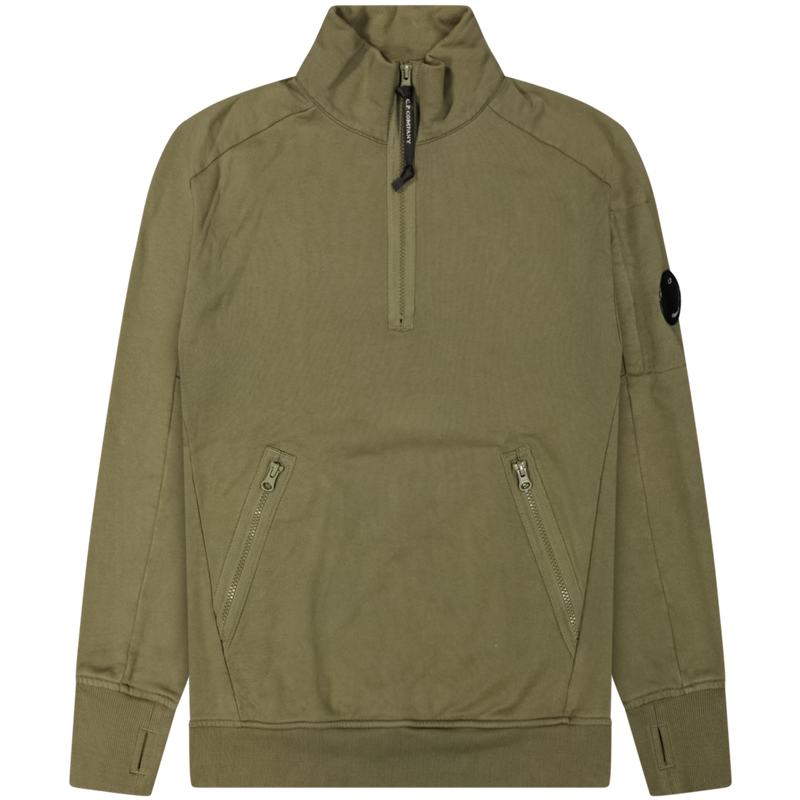 C.P. Company Green Quarter Zip Sweater Size M / Size M / Mens / Green / Cot...