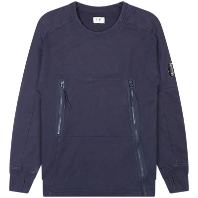 C.P. Company Navy Asymmetrical Zip Sweater Size Small / Size S / Mens / Blu...