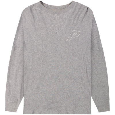 Palace Grey Thermal Outline Sweatshirt Size Large / Size L / Mens / Grey / ...