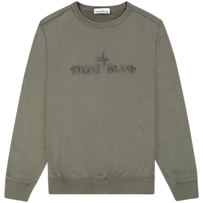 Stone Island Green Graphic Eleven Logo Sweatshirt Size Medium / Size M / Me...