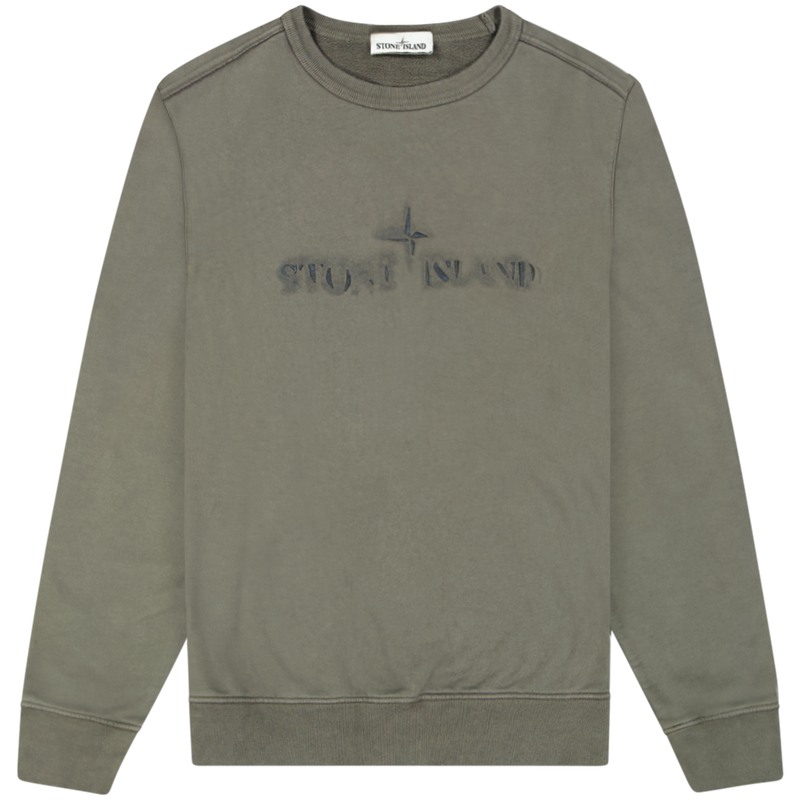 Stone Island Green Graphic Eleven Logo Sweatshirt Size Medium / Size M / Me...