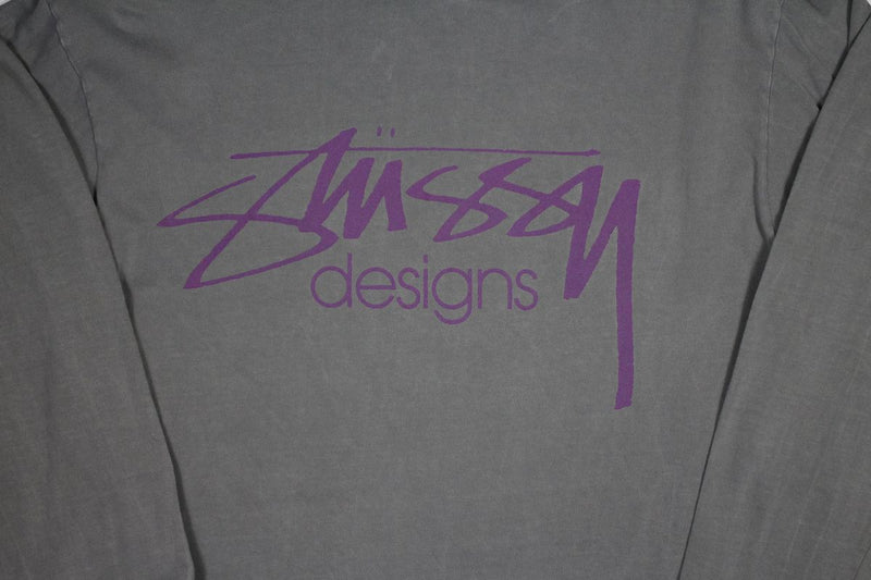 Stussy Long Sleeve T-Shirt / Size M / Mens / Green / Cotton
