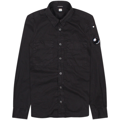 C.P. Company Black Gabardine Shirt Size M / Size M / Mens / Black / Cotton ...