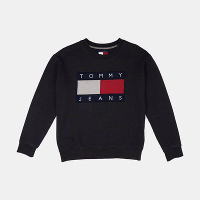 Tommy Hilfiger Pullover Sweatshirt / Size S / Mens / Black / Cotton Blend