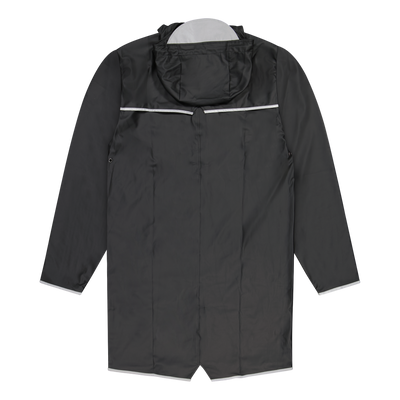 Rains Black Long Jacket Reflective Waterproof Coat Size M/L / Size L / Mens...