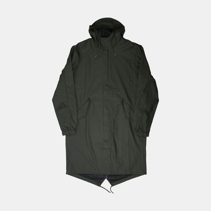 Rains Jacket / Size M / Long / Mens / Green / Polyamide