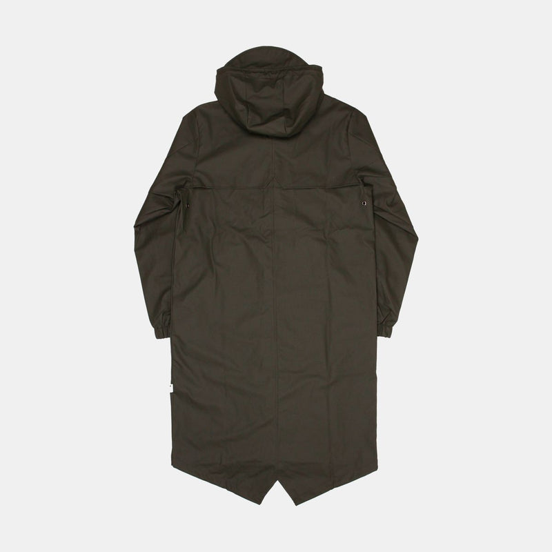 Rains Coat / Size XS / Long / Mens / Green / Polyurethane / RRP £115