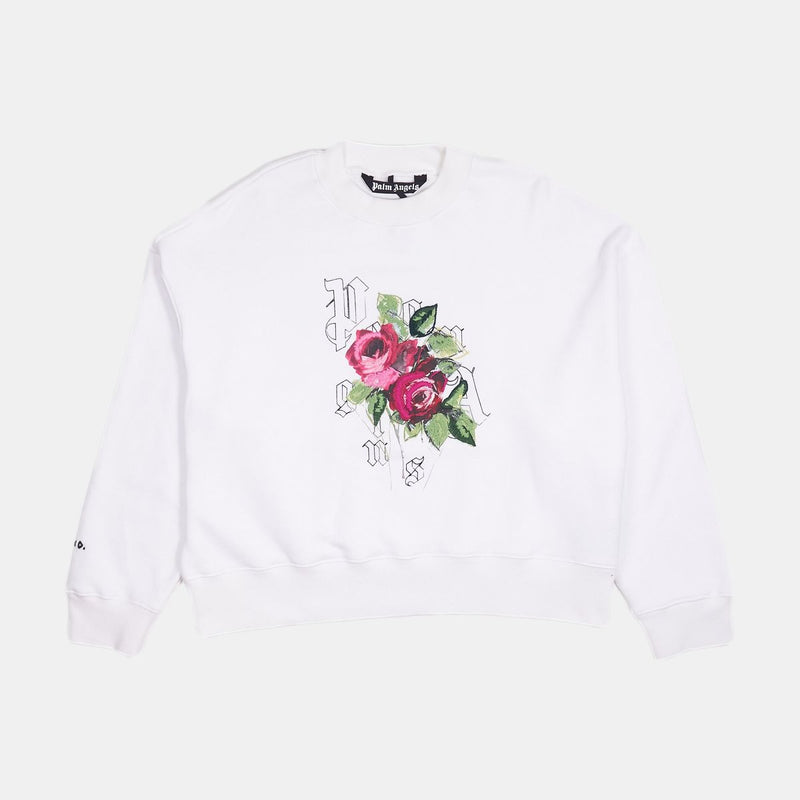 Palm Angels Pullover Sweatshirt / Size S / Mens / White / Cotton