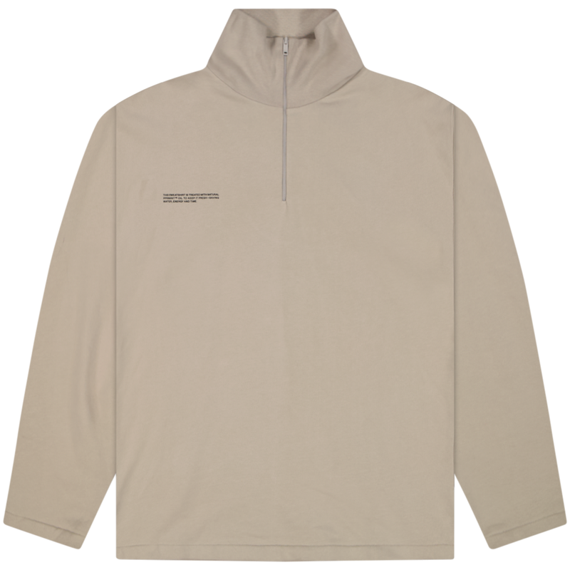 PANGAIA Cream PPRMINT™ Half Zip Sweatshirt Size Small / Size S / Mens / Ivo...