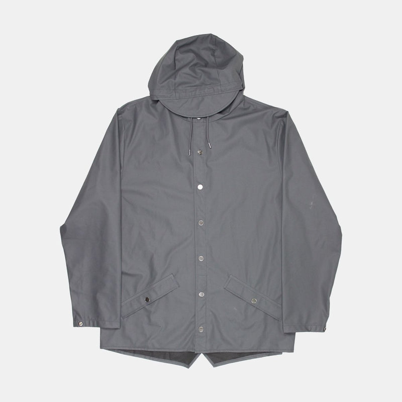 Rains Jacket / Size L / Mid-Length / Mens / Grey / Polyester