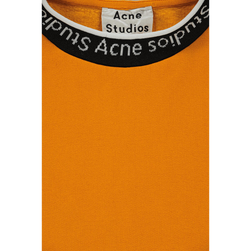 ACNE STUDIOS Orange Jacquard Logo Sweater Size Large / Size L / Mens / Oran...