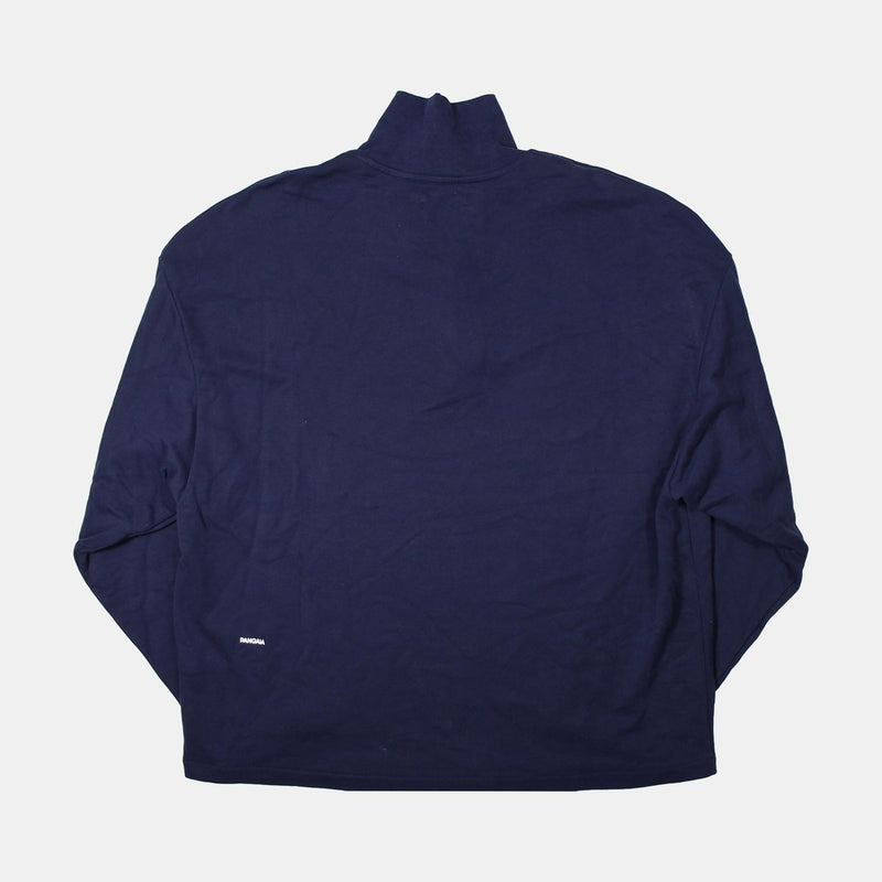 Pangaia Quarter-zip Sweatshirt / Size L / Mens / Blue / Cotton